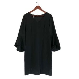 INC Black Ruffle Sleeve Dress